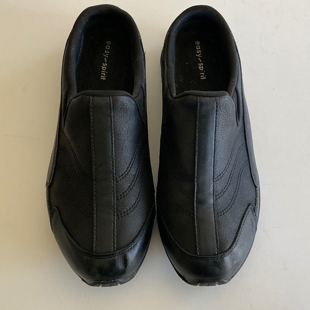 EASY SPIRIT Traveltime Women's Leather Black Mules Size 9.5 - Picture 2 of 6